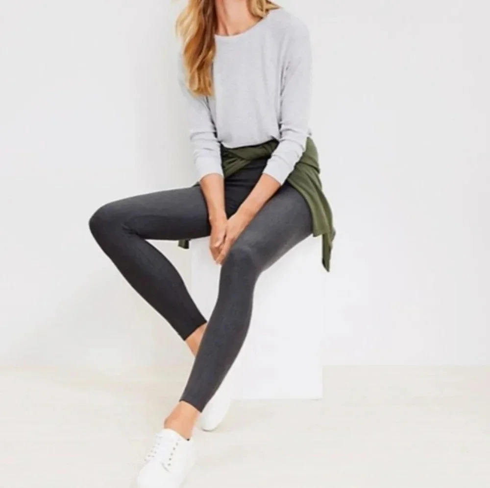 Lou & Grey Signature Softblend Leggings, Color Charcoal Grey Size S - Picture 2 of 13